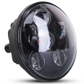 5.75In LED Headlight Motorcycle Projector Headlamp Fit for Harley Dyna Sportster Iron 883 Street Rod Street Bob Softail Deuce Custom Super Wide G