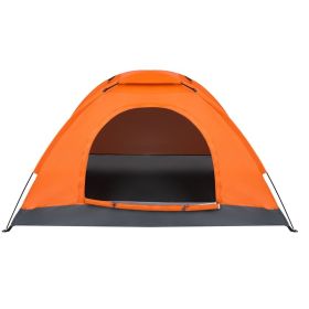 1-Person Waterproof Camping Dome Tent Outdoor Hiking Orange