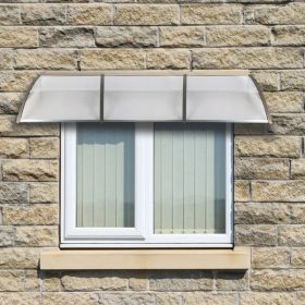 HT-300 X 100' Household Application Door & Window Rain Cover Eaves Transparent Board & Gray Holder (Option: Defaulttitle)