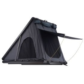 Rooftop Tent Hard Shell, Naturnest Rooftop Tent Hardshell for 2-3 Person, Hard Shell Roof Top Tent with Telescopic Ladder Thick Mattress (Product Style: Triangle Type (Basic))